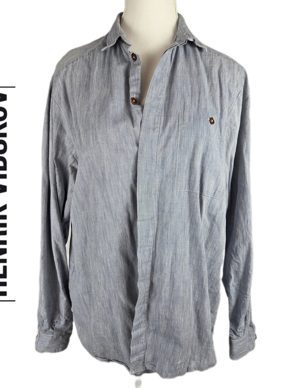 Henrik Vibskov Light Blue Men's Button-Up Shirt